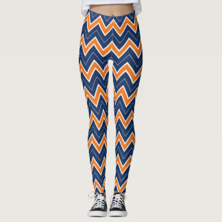 Legging Caneleiras castanhas-aloiradas de Chevron