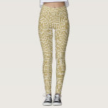 Legging Caneleiras chaves gregas Dourados<br><div class="desc">Teste padrão chave grego no ouro</div>
