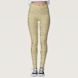Legging Caneleiras chaves gregas Dourados