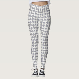 Legging Caneleiras cinzentas clássicas do teste padrão d
