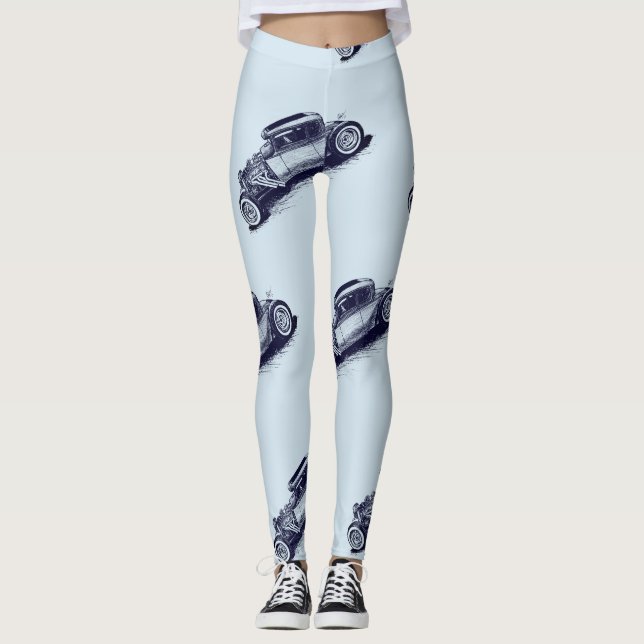 Legging Caneleiras clássicas do hot rod (Frente)