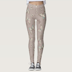 Legging Caneleiras cobertas do cinza do marrom das