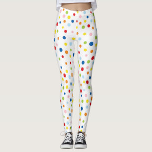 Legging Caneleiras coloridas dos confetes do divertimento