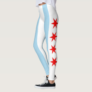 Legging Caneleiras com a bandeira de Chicago, Illinois