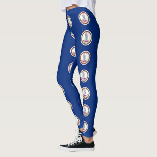 Legging Caneleiras com a bandeira do estado de Virgínia,