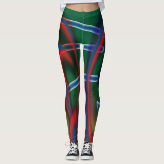 Legging Caneleiras com arte abstracta