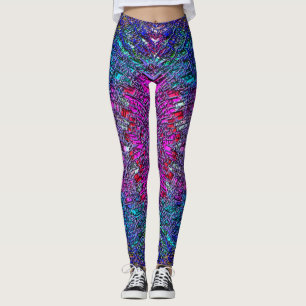 Legging Caneleiras com arte abstracta