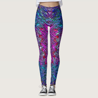 Legging Caneleiras com arte abstracta