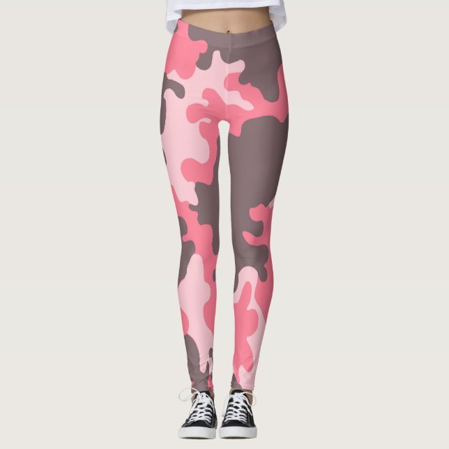 LEGGING CANELEIRAS COR-DE-ROSA DE CAMO (Frente)
