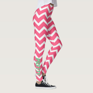 Legging Caneleiras cor-de-rosa de Chevron