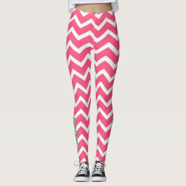 Legging Caneleiras cor-de-rosa de Chevron