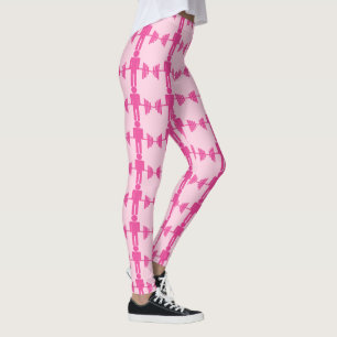 Legging Caneleiras cor-de-rosa do Gym do halterofilismo do