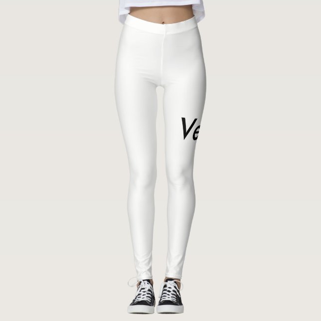 Legging Caneleiras corajosas do Vegan (Frente)