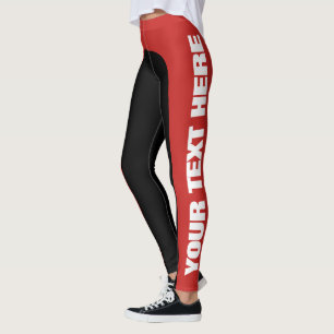 Legging Caneleiras Customisable da cor do texto corajoso