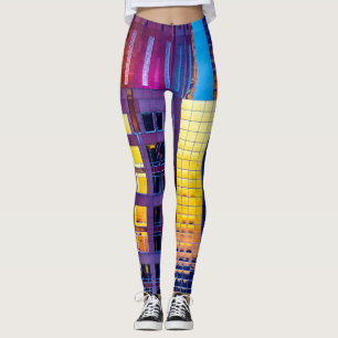 Legging Caneleiras da arquitetura do por do sol