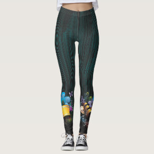Legging Caneleiras da arte abstracta 52