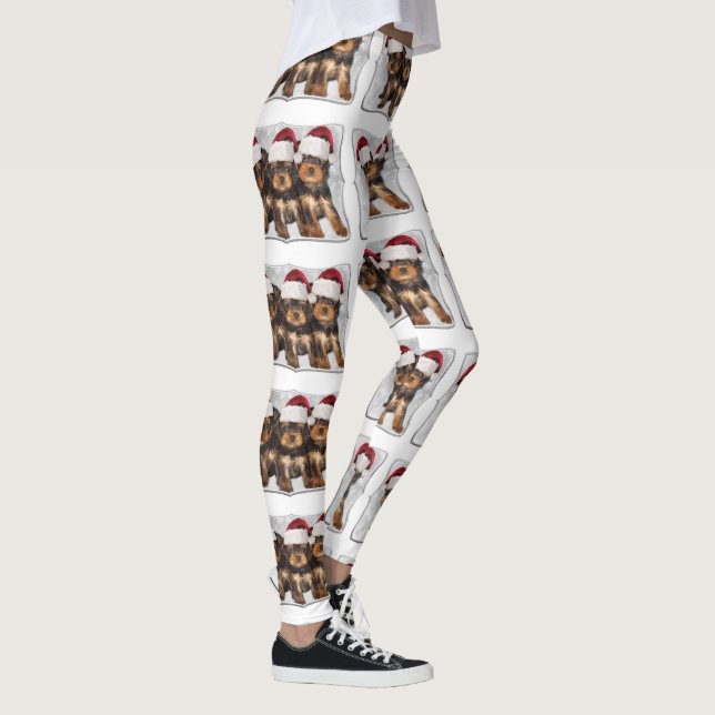 Legging Caneleiras da arte da forma dos yorkshires terrier (Direita)