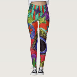 Legging Caneleiras da arte de LuckyPen