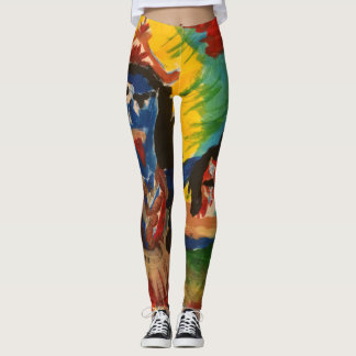 Legging Caneleiras da arte de LuckyPen