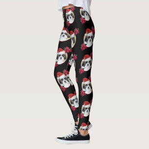 Legging Caneleiras da arte do cão de filhote de cachorro