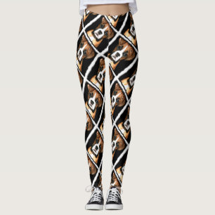 Legging Caneleiras da arte do cão do pugilista