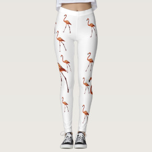 Legging Caneleiras da arte do flamingo