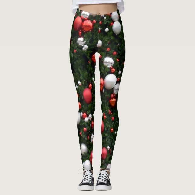 Legging Caneleiras da árvore de Natal (Frente)