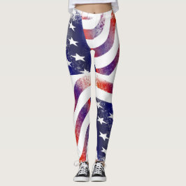 Legging Caneleiras da bandeira americana dos EUA América