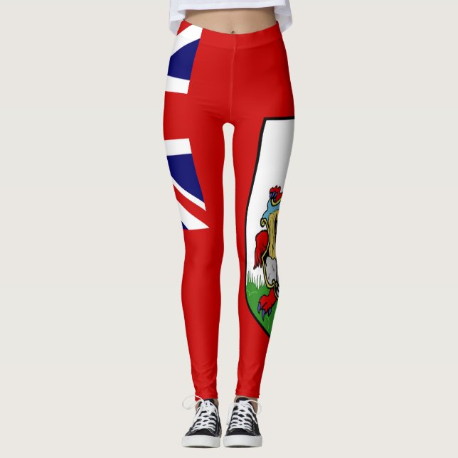 Legging Caneleiras da bandeira de Bermuda (Frente)