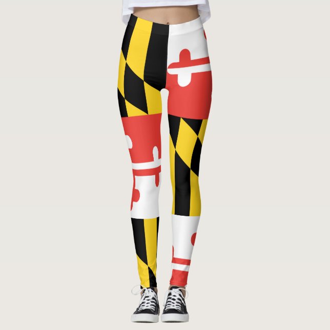 Legging Caneleiras da bandeira de Maryland (Frente)