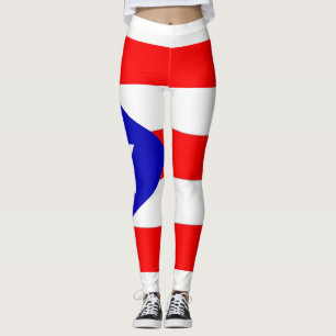 Legging Caneleiras da bandeira de Puerto Rico
