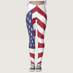 Legging Caneleiras da bandeira dos EUA