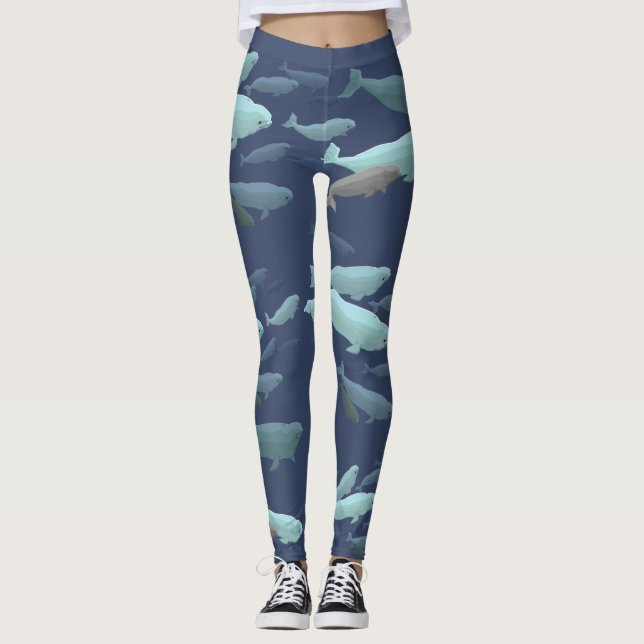 Legging Caneleiras da beluga do bebê das caneleiras da (Frente)