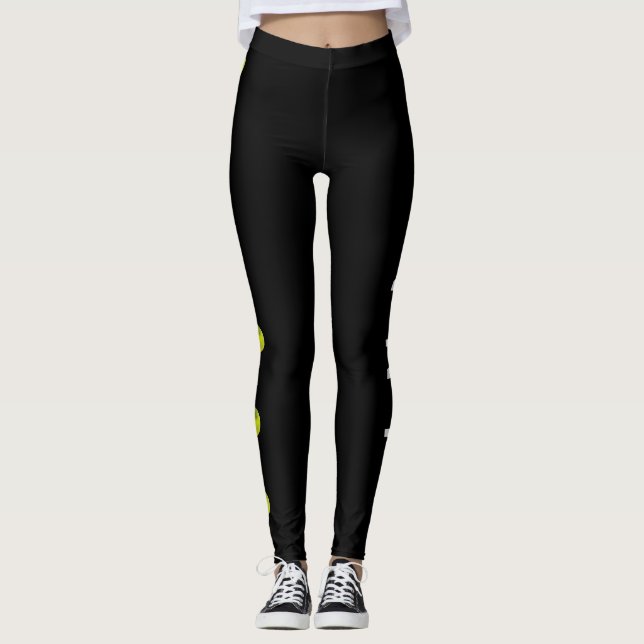 Legging Caneleiras da bola de tênis (Frente)