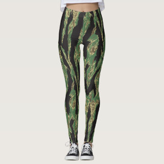 Legging Caneleiras da camuflagem da listra do tigre