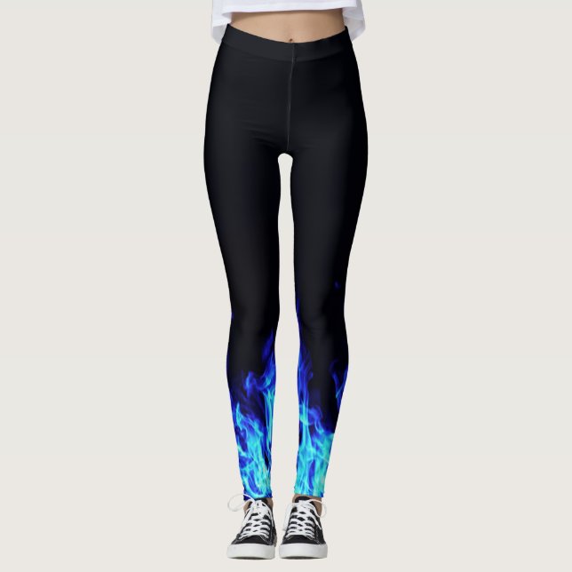 Legging Caneleiras da chama azul (Frente)