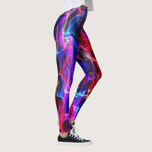 Legging Caneleiras da chama do arco-íris