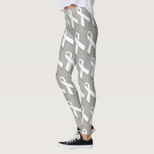 Legging Caneleiras da consciência do câncer pulmonar