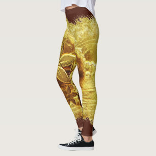 Legging Caneleiras da decoração 59 da flor