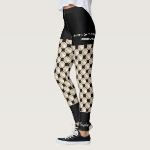 Legging Caneleiras da equipa de beisebol com Shorts pretos