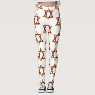 Legging caneleiras da estrela de David da pizza