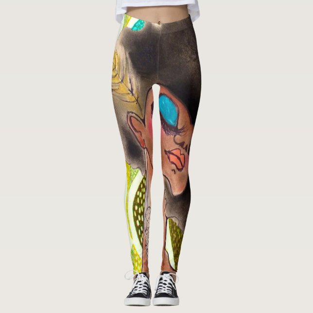 Legging Caneleiras da fada do Afro (Frente)