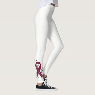 Legging Caneleiras da fita da consciência do aneurisma