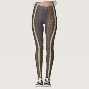 Legging Caneleiras da ioga do impressão do Victorian do