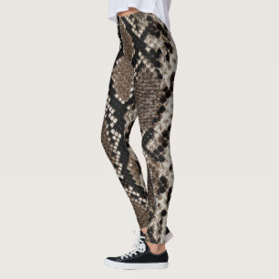 Legging Caneleiras da pele de cobra do pitão Reticulated