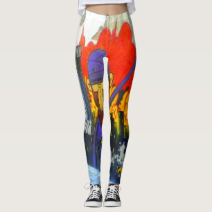 Legging Caneleiras da revolução da arte da rua do tarte