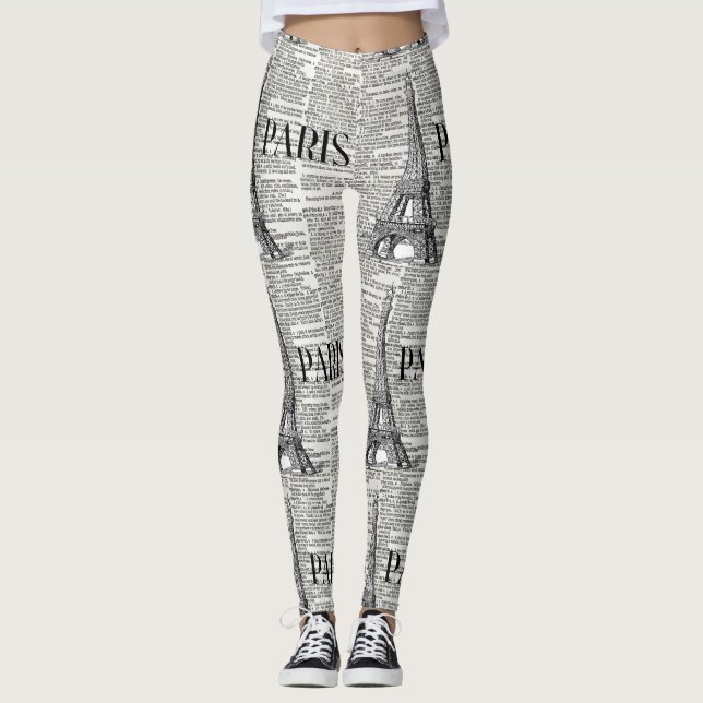 Legging Caneleiras da torre Eiffel de Paris (Frente)