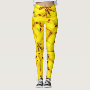 Legging Caneleiras das bananas das mulheres