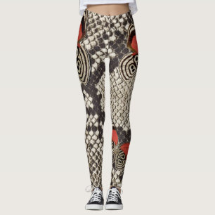 Legging Caneleiras das borboletas do amor dos pitães