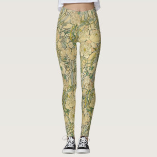 Legging Caneleiras das peônias de Mucha